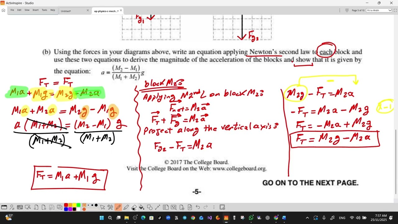 AP Physics Mechanics   FRQ   2017   Question 1