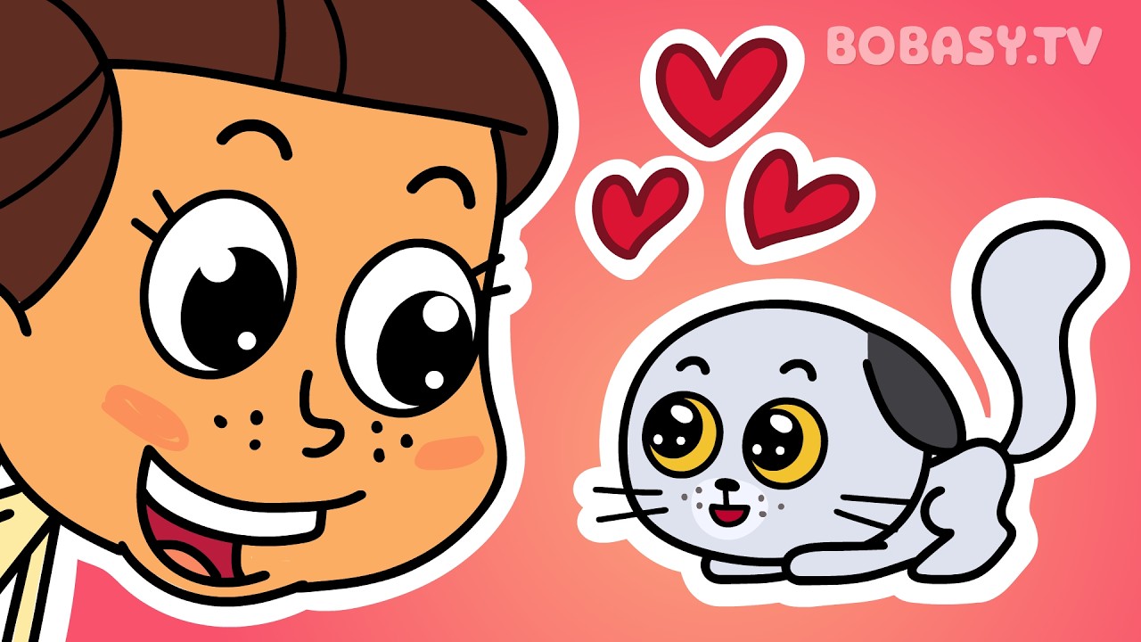 🐱 Kotek Puszek -  Piosenka dla Dzieci o kotku 🐈 ❤️ - Bobasy TV