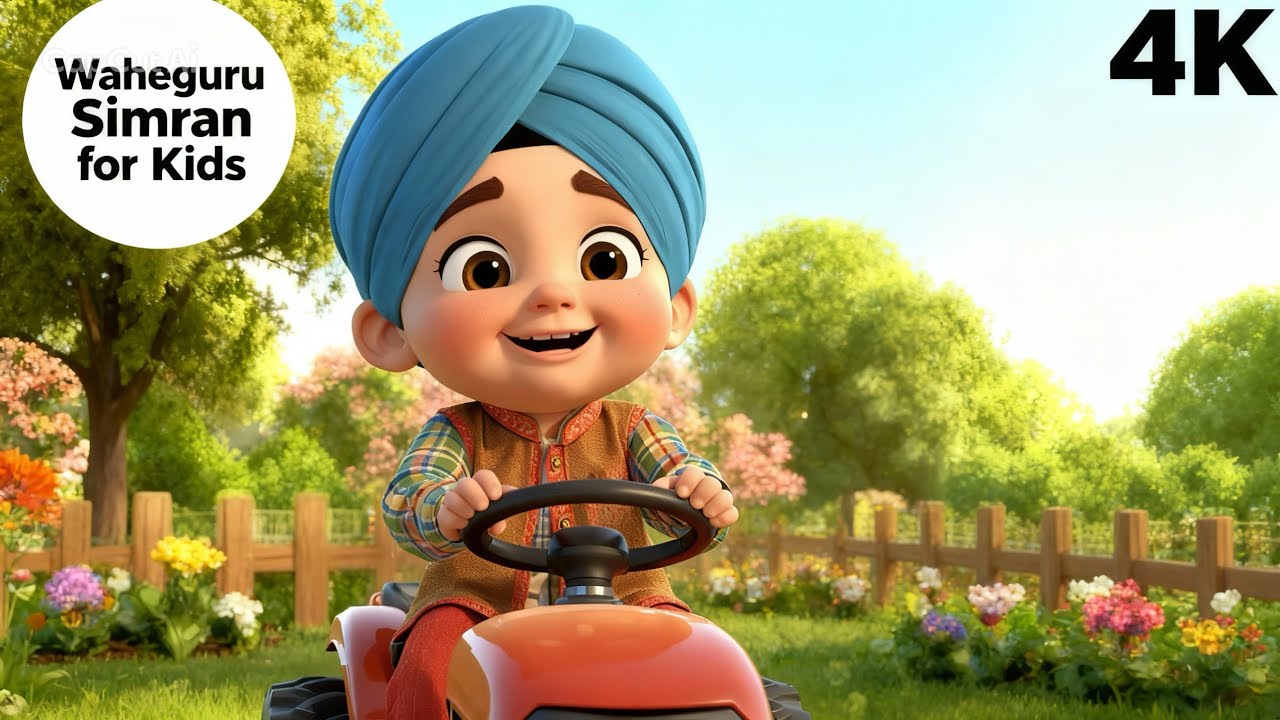 Waheguru Simran for Babies 👶 | Satnam Waheguru | Sleep & Calm Kids
