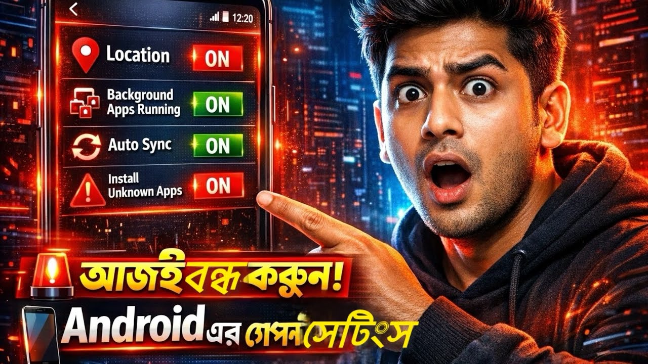 Android ফোনের এই সেটিং গুলো আজই বন্ধ করুন! নাহলে ফোন Slow + চার্জ শেষ + তথ্য চুরি 😱