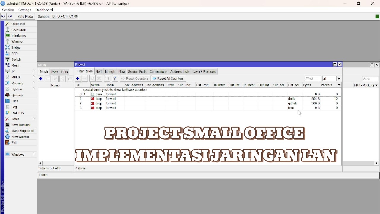 PROJECT SMALL OFFICE IMPLEMENTASI JARINGAN LAN