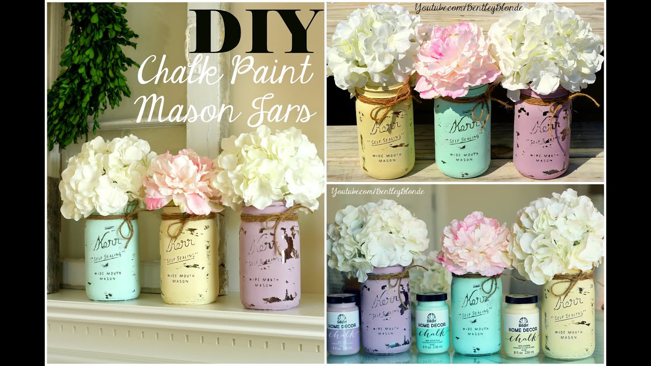 DIY Chalk Paint Mason Jar