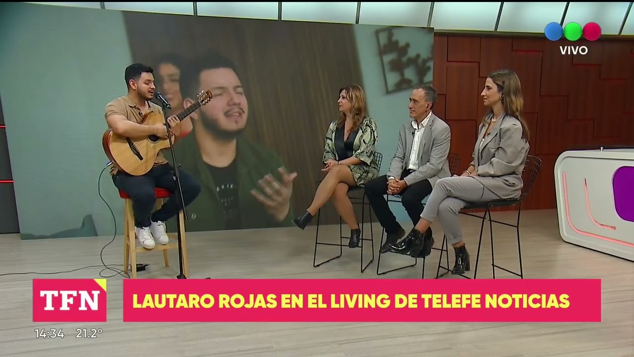 Lautaro Rojas trae su música al living de Telefe Noticias