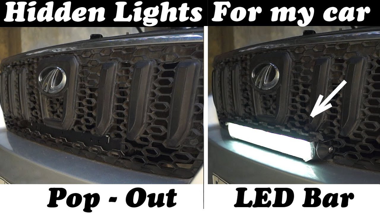 Stealth Light Bar || Pop-out light in Mahindra Scorpio || Hella 350 || Hidden Off road Lights