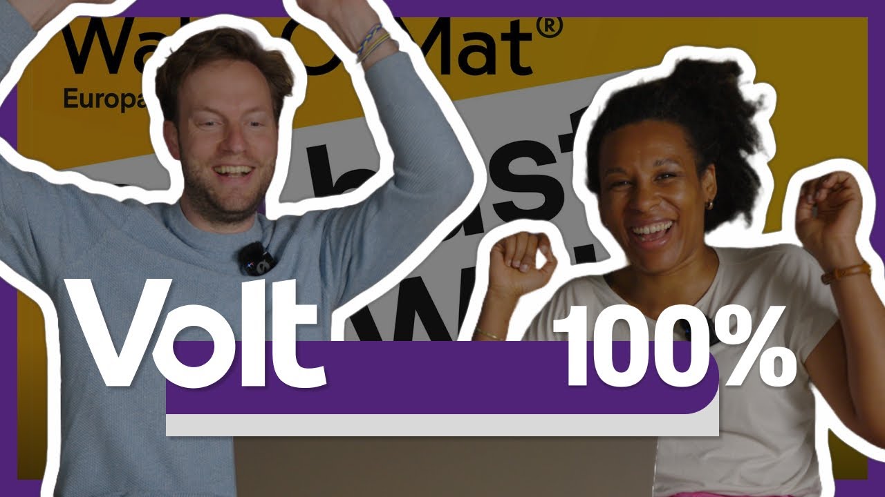 Volt Partei reagiert auf den Wahl-O-Mat! Mit Damian und Nela | Europawahl 2024