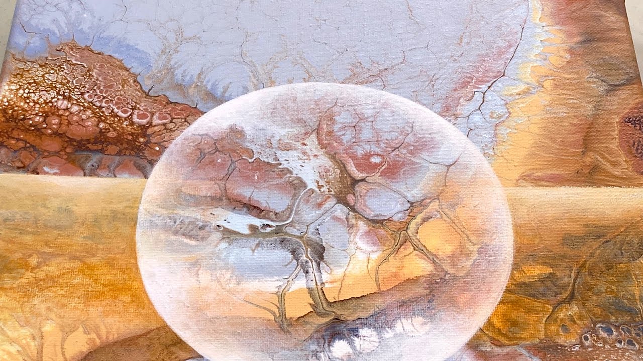 Acrylic Pouring Abstract Landscape | Stunning Fluid Art Painting