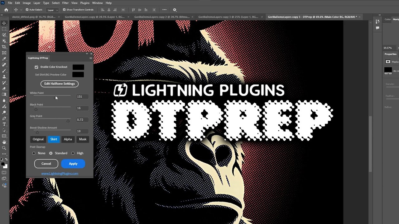 Lightning DTPrep Photoshop - интерактивный плагин для создания полутоновых изображений