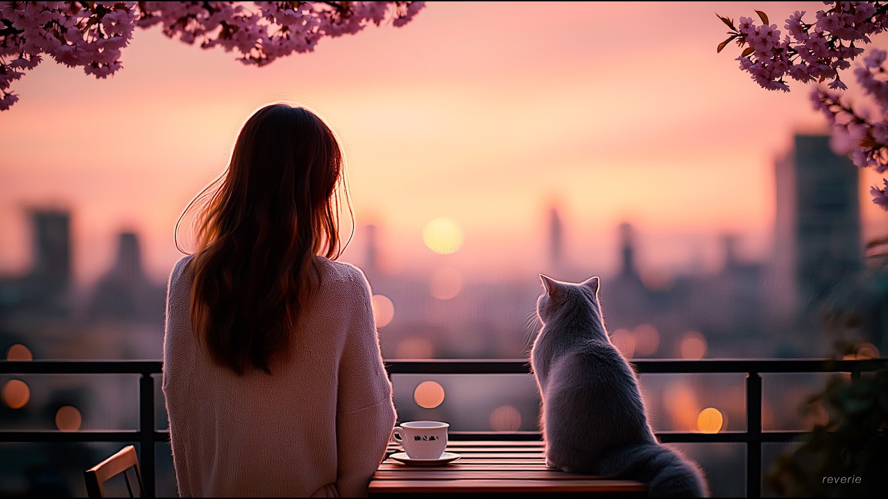 Tokyo Spring Sunset Glow 🌸 Calm Piano Lofi for Study & Relax (1 Hour)