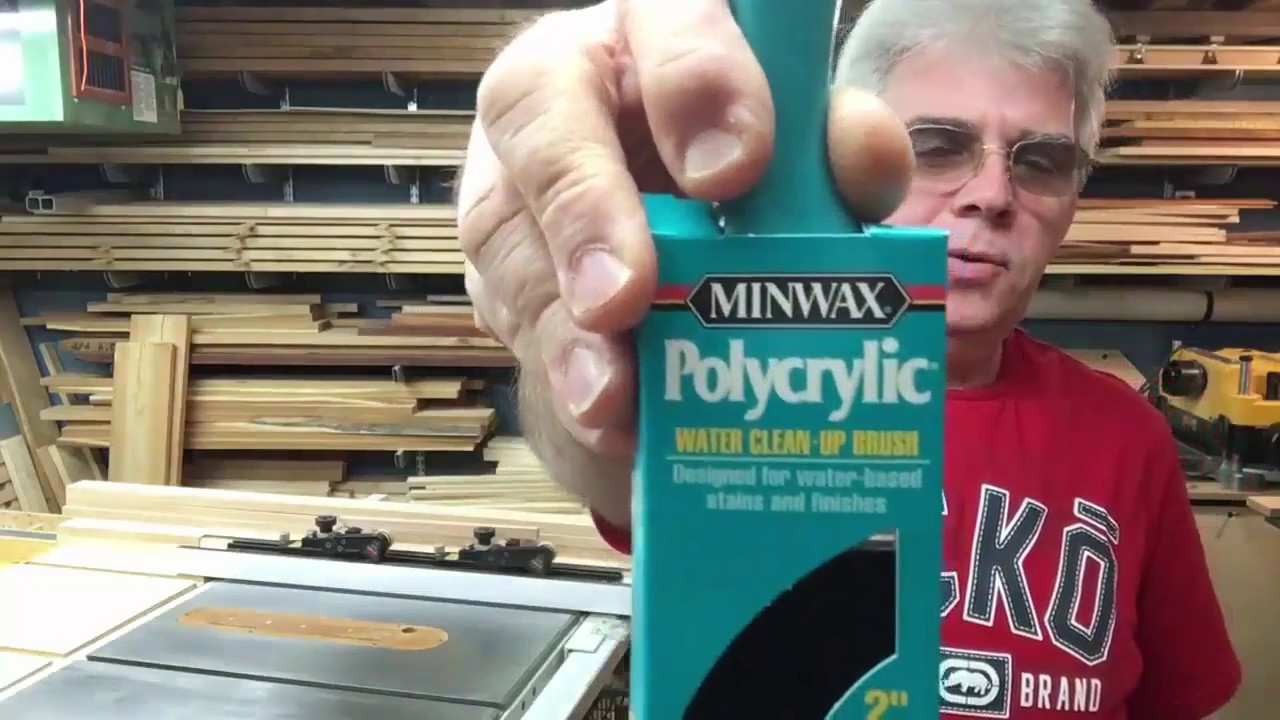 Minwax Polycrylic Brush , might as well taken $10 and set fire to it
