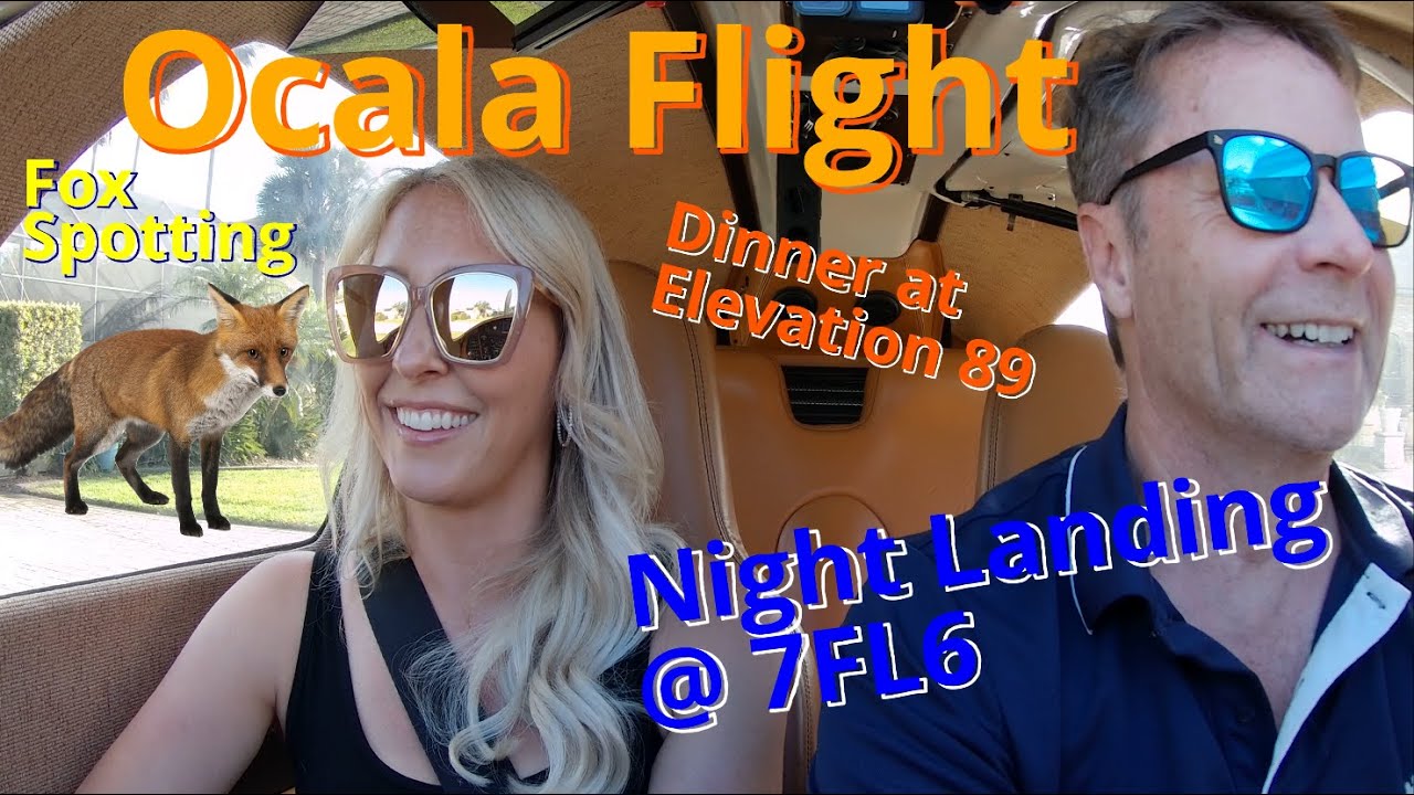 Flight from Spruce Creek 7FL6 to Ocala KOCF.  Night Landing at 7FL6 RNAV 6 Approach.  Lancair IVP