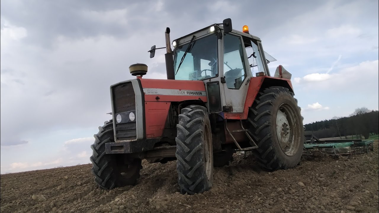 Przygotowanie pól pod zasiew traw vlog Massey Ferguson 698 & Brona ciężka 3M + wał