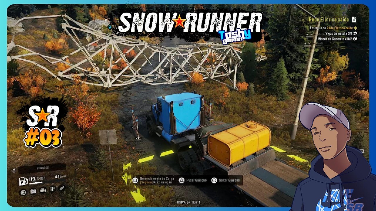 #03 ✨Meu Primeiro CONTRATO em SnowRunner 🕹️ { Rede Elétrica Caída }🕹️