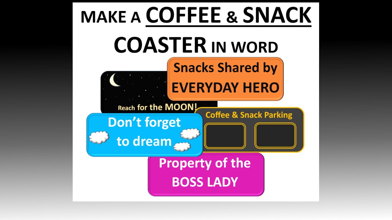 ☕ DIY Coffee & Snack Coaster in Microsoft Word | Easy Office Shapes Tutorial