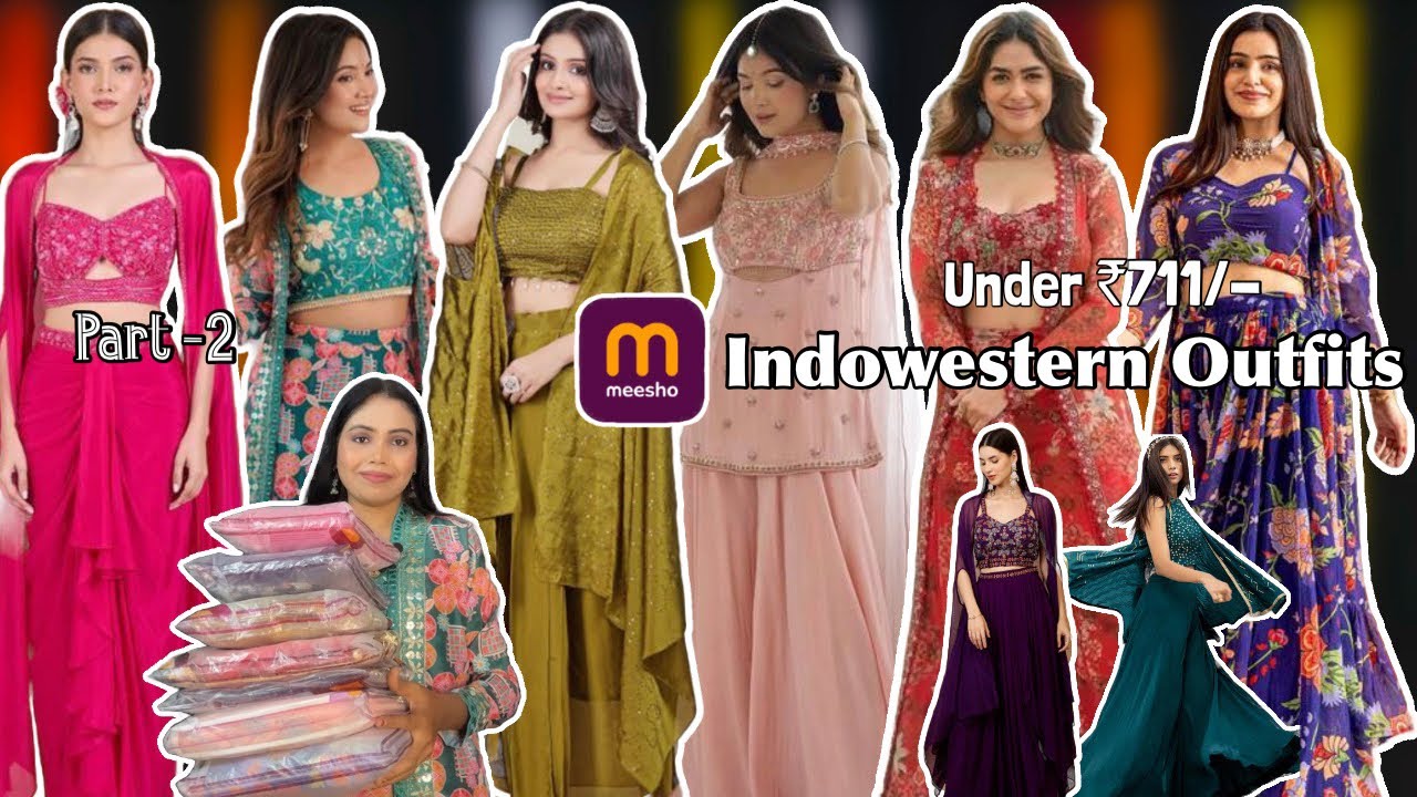New collection of INDO WESTERN - SHRUG outfits from Meesho | Tryon | partywear special haul | 