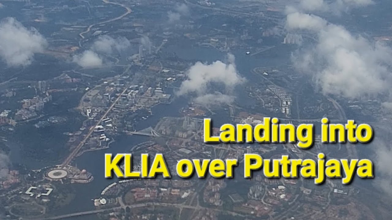 Malaysia Airlines Landing Kuala Lumpur International Airport KLIA Sepang over Putrajaya Malaysia