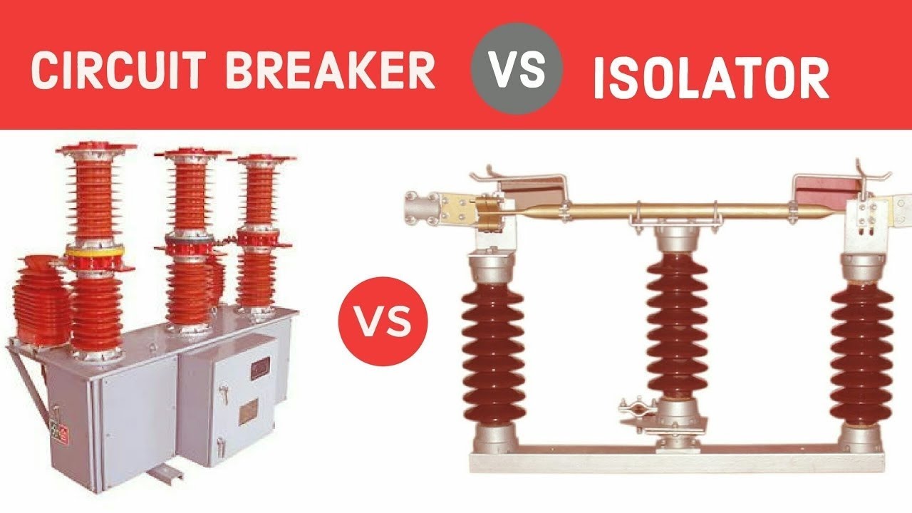 How can you distinguish the difference between a circuit breaker and an isolator?