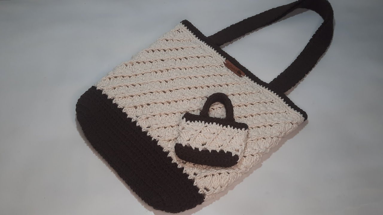 Bolsa em crochê/Bolsa grande, linda fácil, vc vai amar fazer, passo a passo