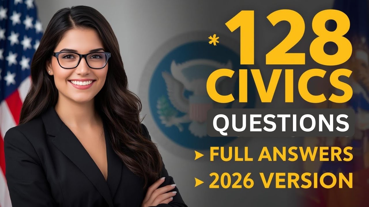 USCIS 128 Civics Questions and SIMPLE Answers | 2026 Civics Test US Naturalization | 2X | 
