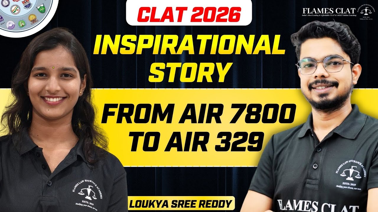 CLAT 2026 Topper's Talk : Loukya Sree, AIR 329 │ FLAMES CLAT