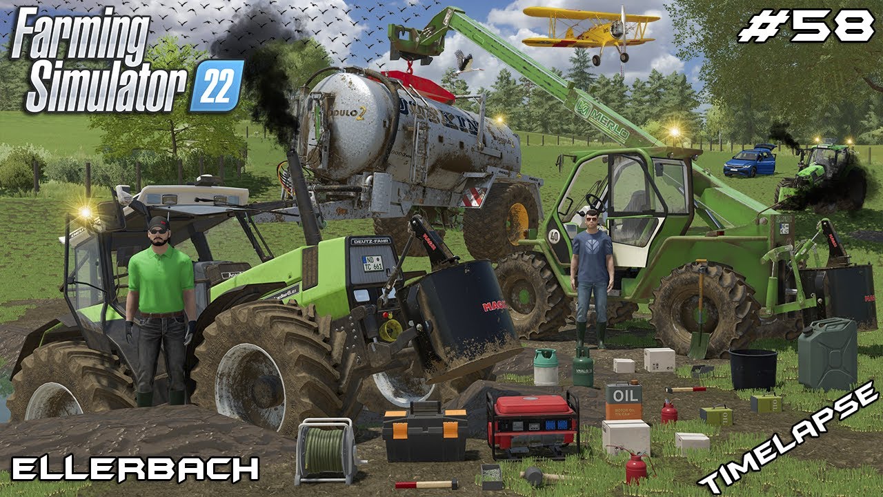 ТРАКТОР И ТАНКЕР ПРОВАЛИЛИСЬ В ПРОПАСТЬ ВМЕСТЕ С @kedex | Ellerbach | Farming Simulator 22 | Эпиз...