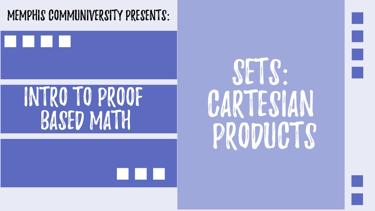 An Intro to Proof Based Math: Sets: Cartesian Products