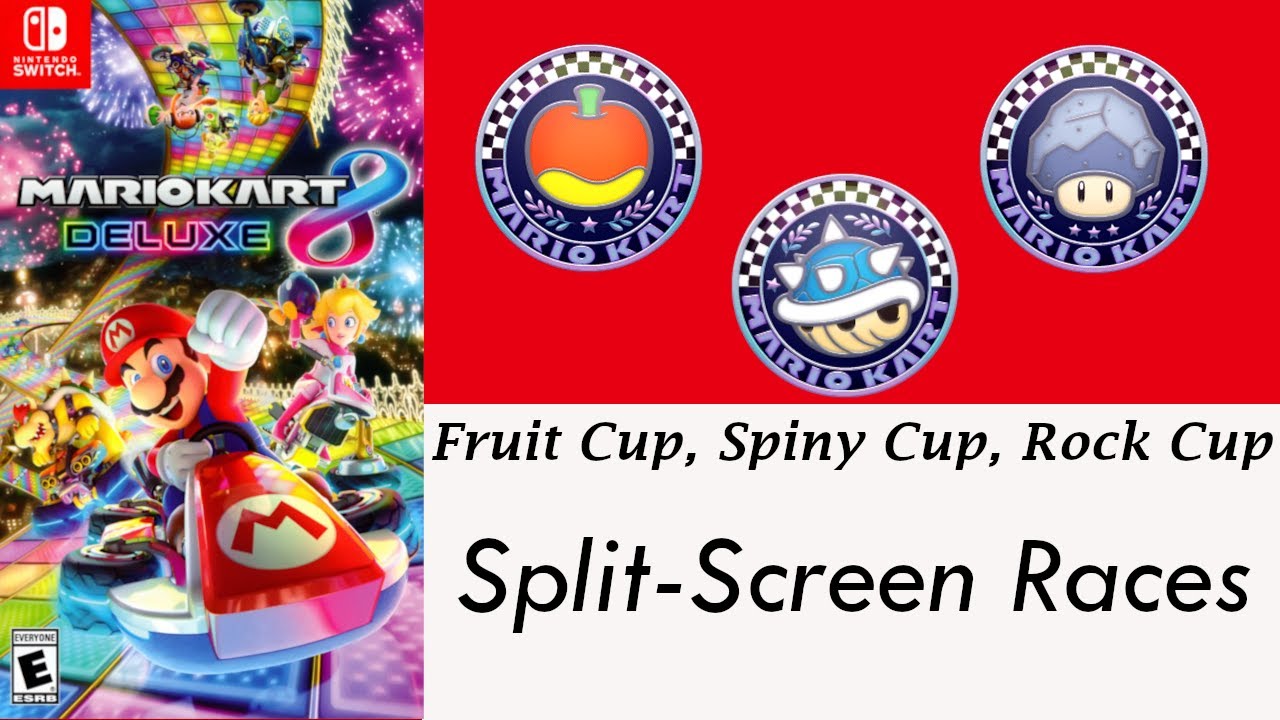 Mario Kart 8 Deluxe - Fruit, Spiny, and Rock Cups (Split-Screen) - Nintendo Switch Gameplay