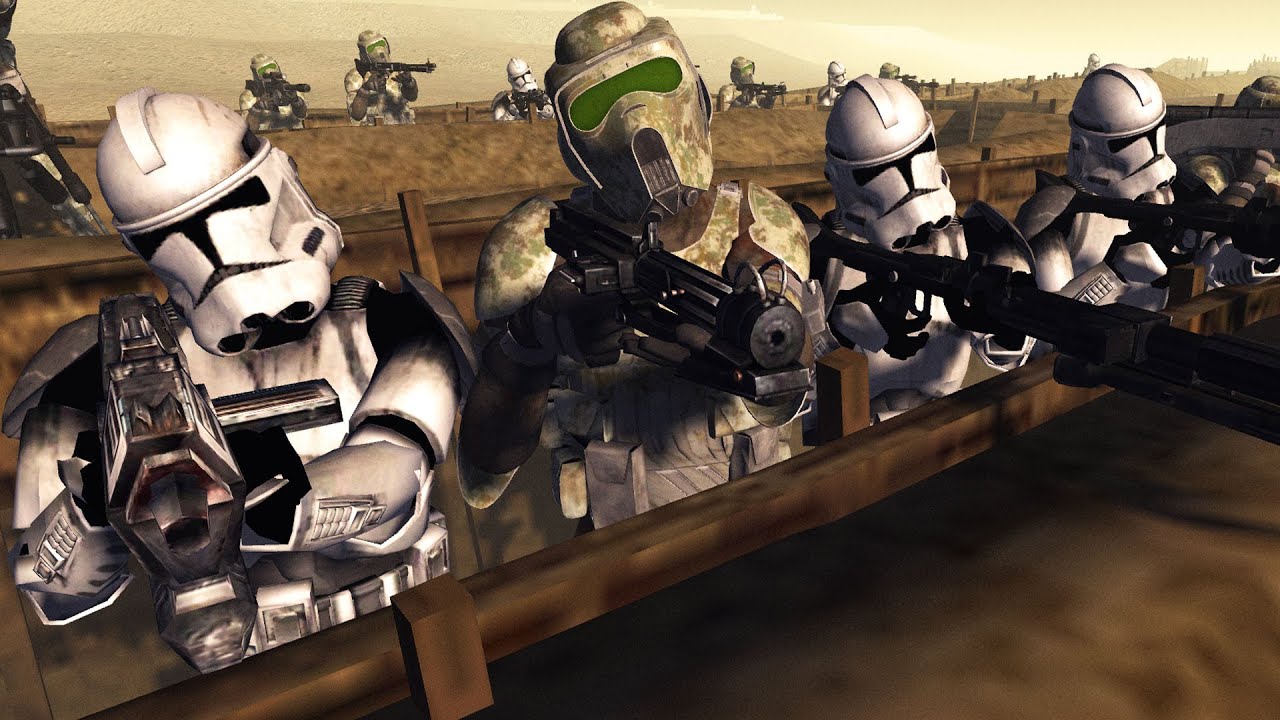 HUGE Clone Army TRENCH Defense! - Men of War: Star Wars Mod Battle Simulator