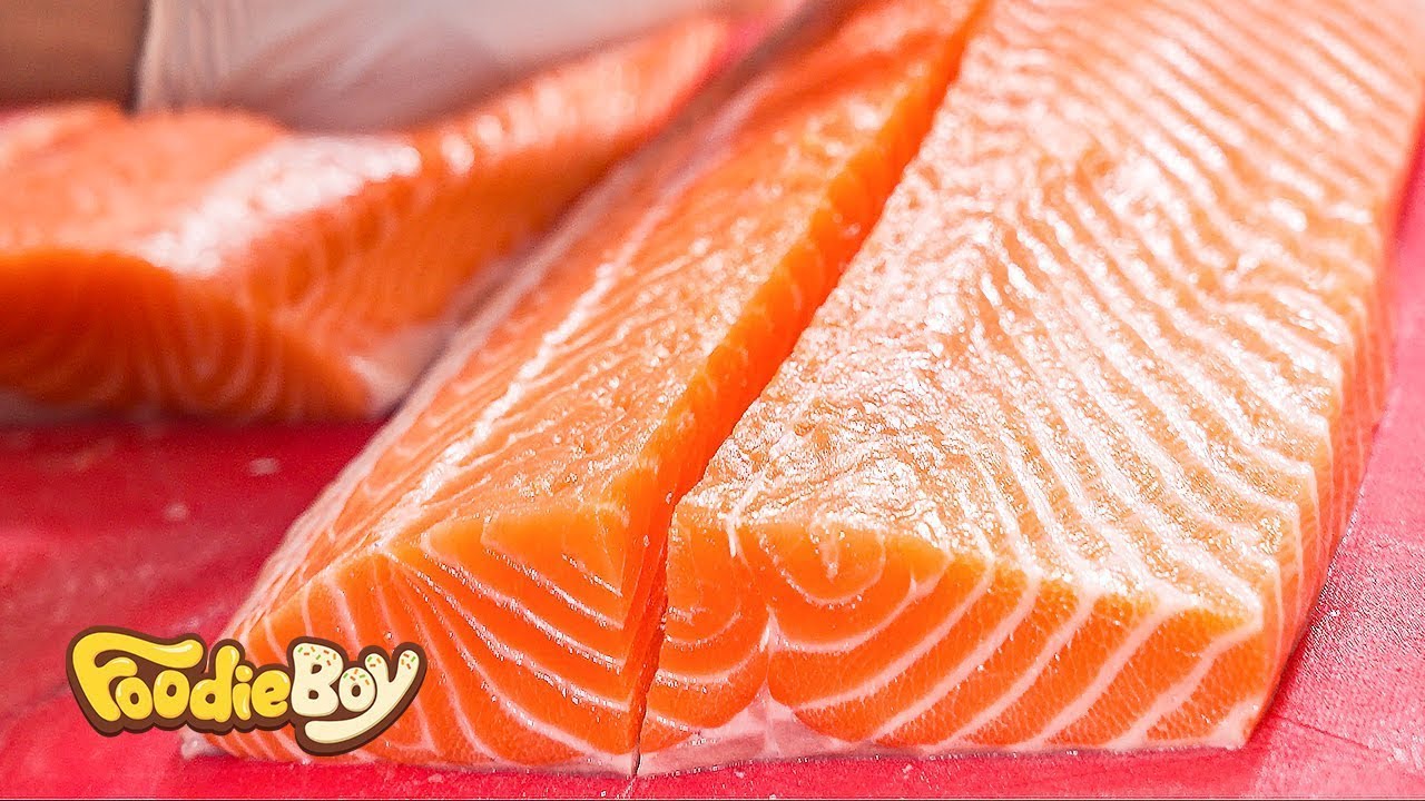 Amazing Skills!! Salmon Cutting & Sashimi