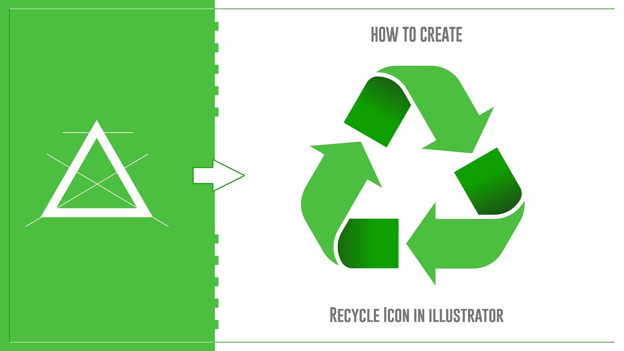 How to Create Recycle Icon | Adobe Illustrator