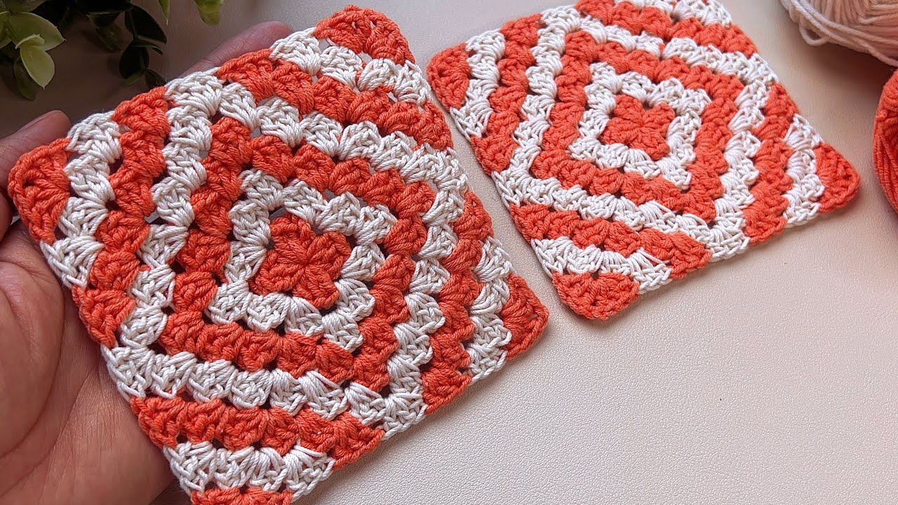 Unique crochet square motif pattern,easy guide for beginners