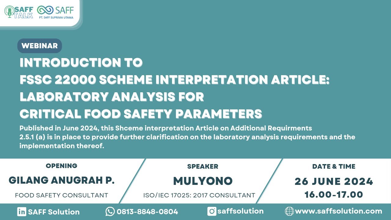 INTRODUCTION TO FSSC 22000 SCHEME INTERPRETATION ARTICLE