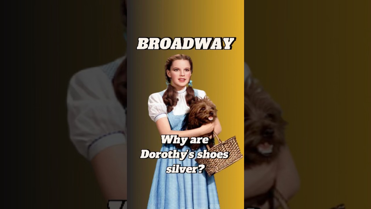 Why are Dorothy’s shoes silver instead of the iconic red?#wicked #broadway #musical