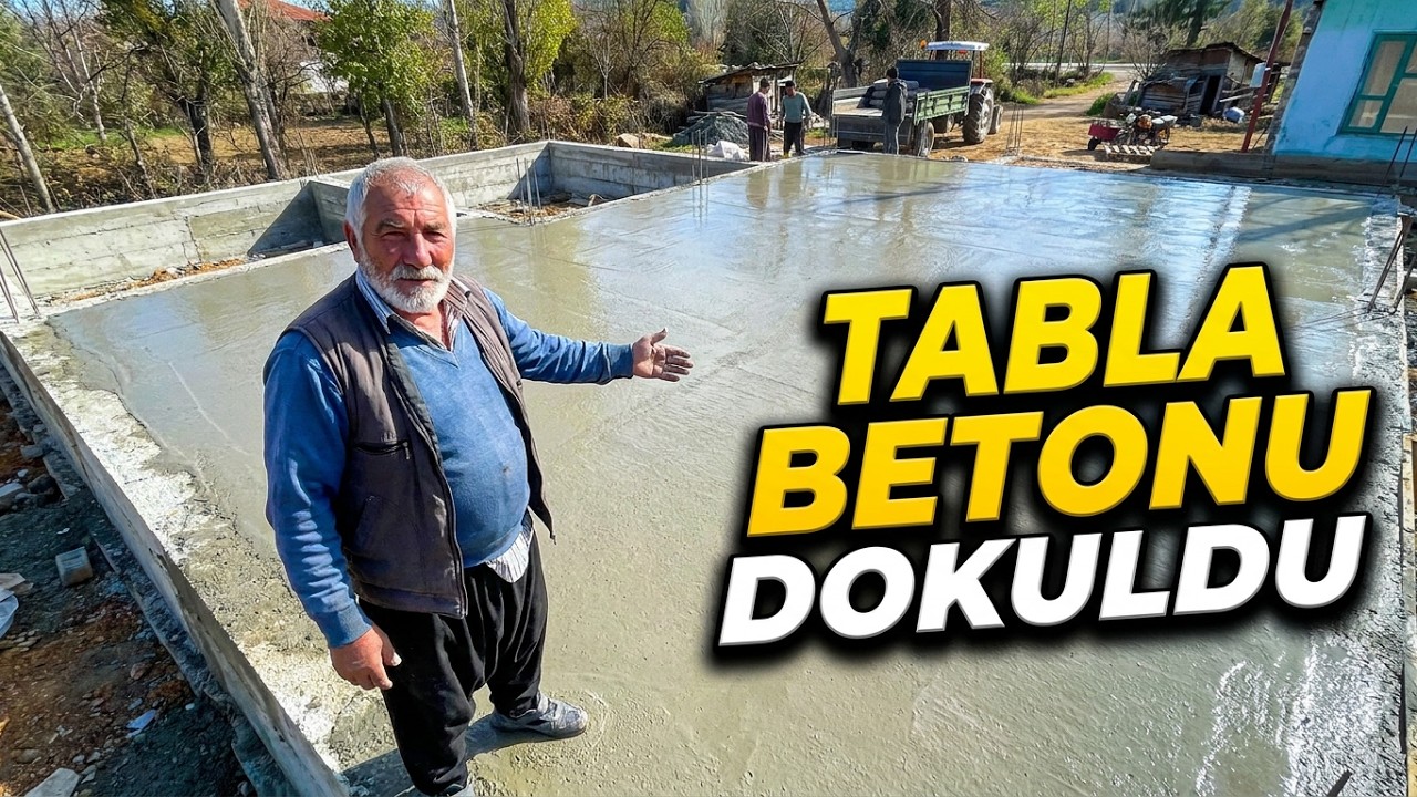 Köy Evinin Tabla Betonunu Döktük! En Zor Aşama Geride Kaldı 
