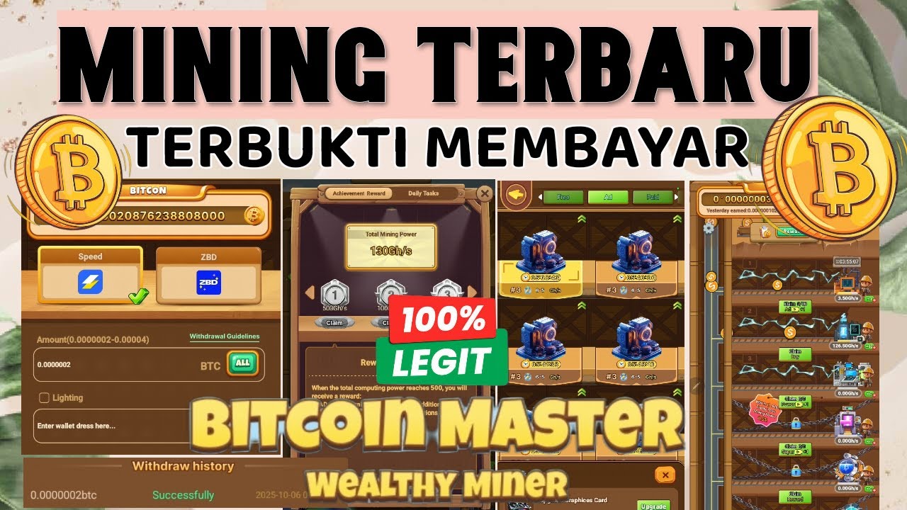 BITCOIN MINING TERBARU!! TERBUKTI MEMBAYAR - FREE BITCOIN MINER LEGIT (SPEED WALLET)