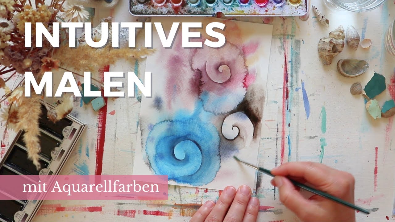 Malen zum Entspannen | Kreative Aquarell Übung mit Wasser und Farbe
