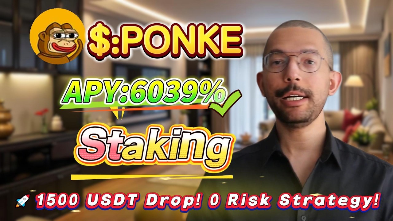 🔥 Solana mining for beginners! PONKE staking with zero-risk steps and stable 6039.06% APY profits!