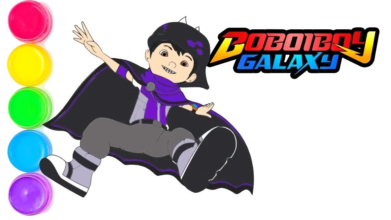 Рисование и раскрашивание BoBoiBoy Smoke Power