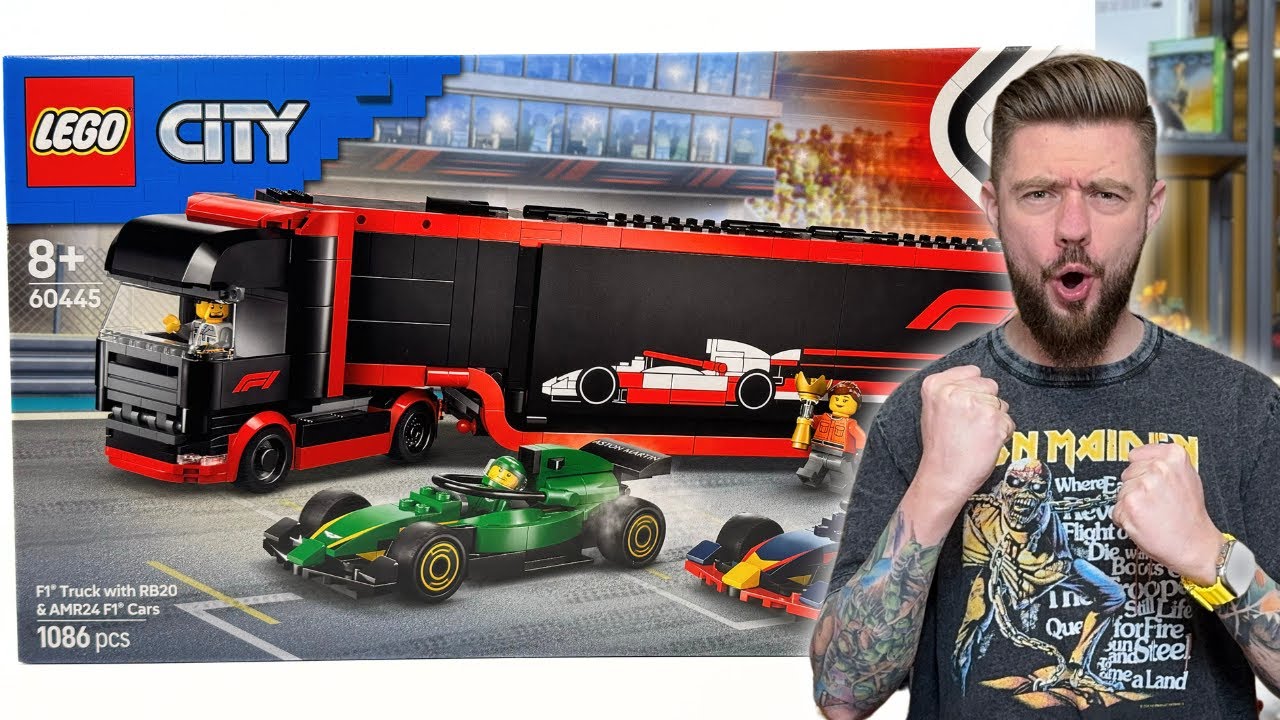 F1 CIĘŻARÓWKA Z BOLIDAMI RB20 I AM24 🏎️ LEGO CITY 60445 RECENZJA