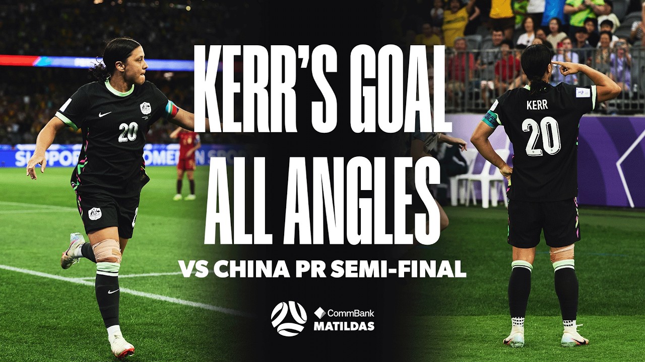 Sam Kerr&rsquo;s goal from the IMPOSSIBLE angle vs China PR 📐 | 2026 AFC Women&rsquo;s Asian Cup | All Angles
