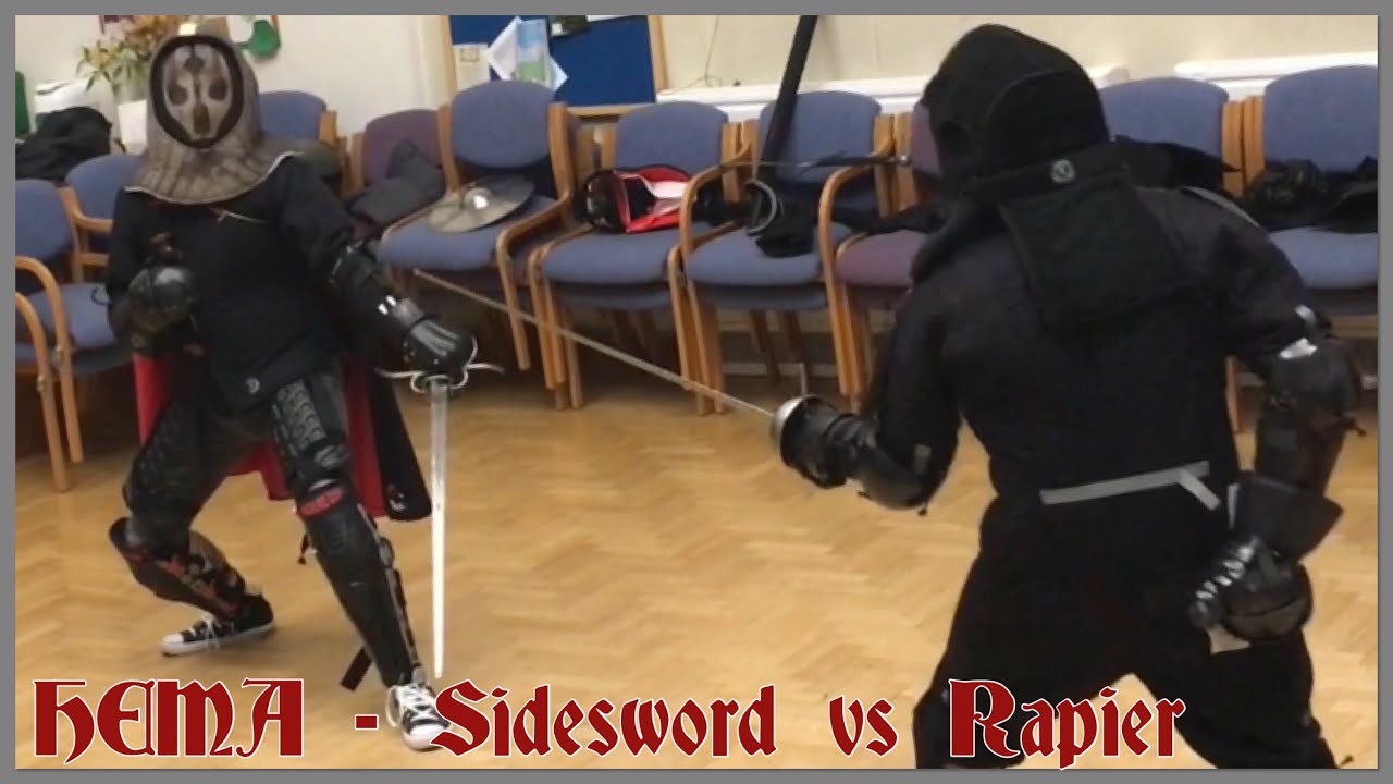 517 - HEMA Sparring - Sidesword vs Rapier (Steel) - Highlights