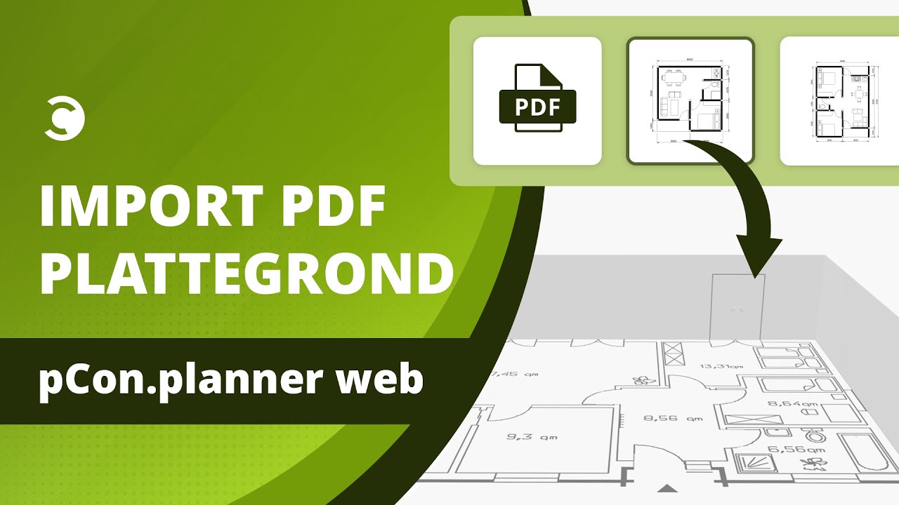 PDF-plattegronden importeren in pCon.planner web – Nauwkeurig ontwerpen, rechtstreeks in je browser