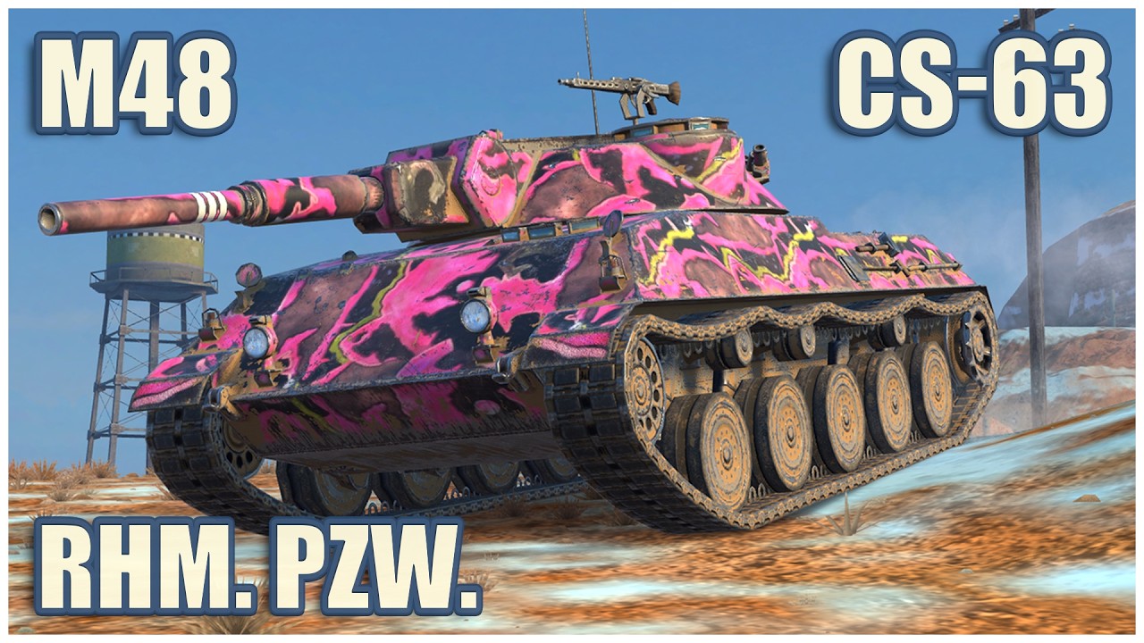 Rhm. Pzw. & CS-63 & M48 Patton • WoT Blitz Gameplay
