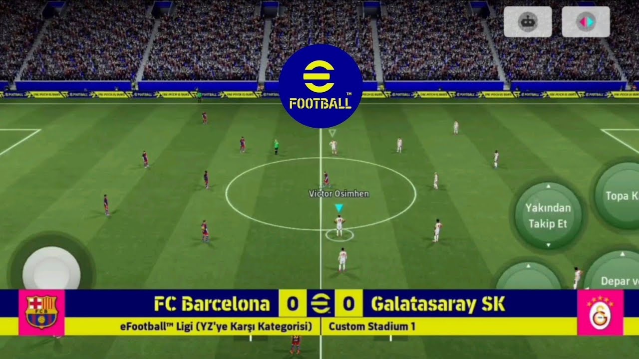ŞAMPİYONLAR LİGİ KARŞILAŞMASI ( EFOOTBALL MOBİLE GAMEPLAY  ) BARCELONA GALATASARAY 