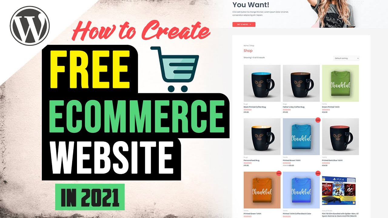 How to Create a FREE eCommerce Website with WordPress - Start To Finish Tutorial