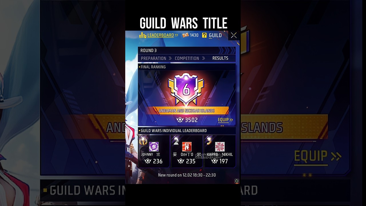 Top 6 Guild Wars Title 🔥 Guild War Title Not Found 🥺 #srikantaff