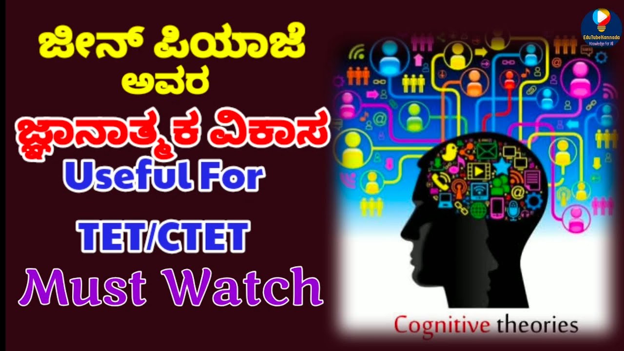 ಪಿಯಾಜೆಯ ಜ್ಞಾನಾತ್ಮಕ ವಿಕಾಸದ ಸಿದ್ಧಾಂತ |Piaget's Theory of Cognitive Development | Edutube Exclsive|