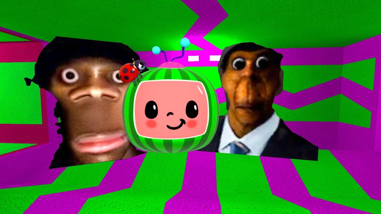 COCOMELON, Aughhhh and Obunga in GMod Parallax l Gmod Nextbots