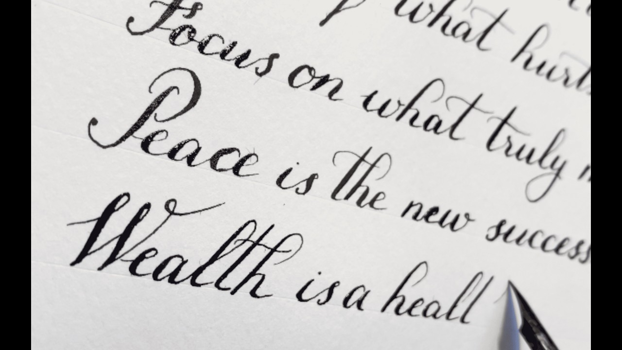 Practicing calligraphy - 9