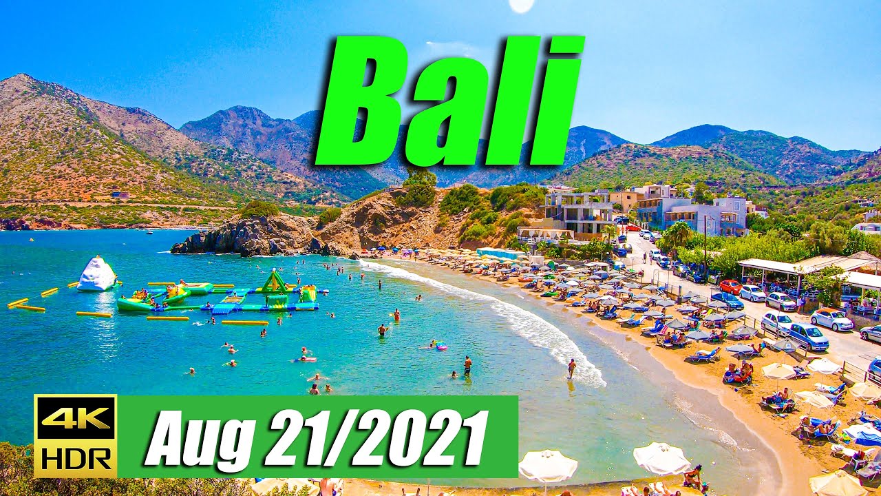 Bali Crete, Greece 2021, walking tour, 4K UHD