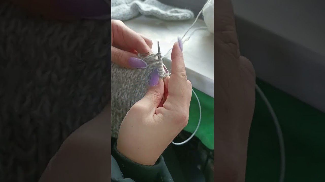 Вязанные носки на круговых спицах шаг 6